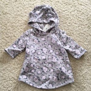 New Gap sweater dress bear ears hood long sleeve hoodie- 0-3 months baby newborn